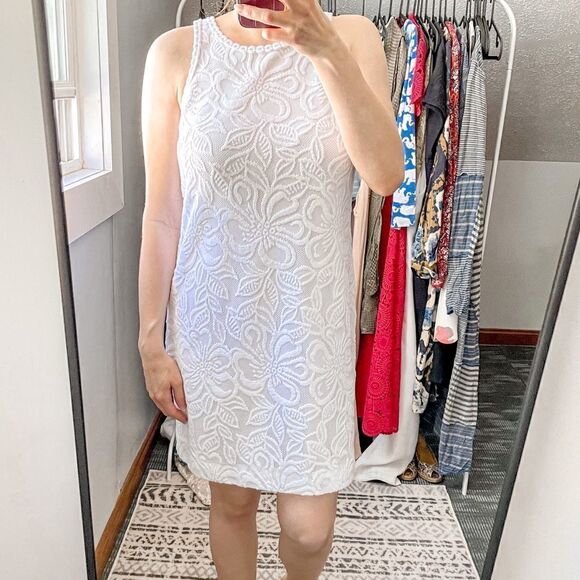 Lilly Pulitzer Marquette Shift Dress in Resort White Wildflower S - Picture 4 of 12
